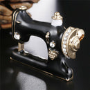 Sewing Machine Brooch Pin Black Enamel Brooch Collar Scarf Decoration Jewelry 3C