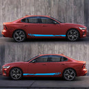 1 Pair Car Side Skirt Decals Racing Stripe Vinyl Graphics Styling Universal