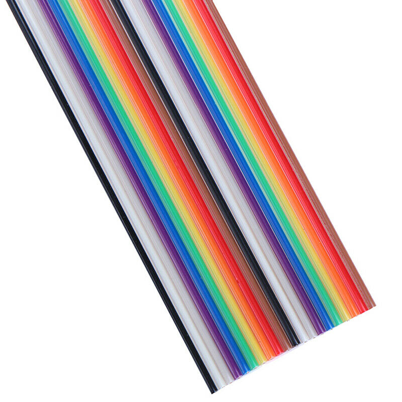 5M 1.27mm 20P Cable Rainbow Flat Line Support Wire Soldered Cable Connector  Gn