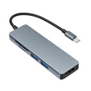 USB3.0 Type-C Hub to HDMI Converter 4K Adapter Splitter 5in1 Fr MacBook Pro Dock
