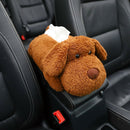 Car Armrest Box Animal Cute Plush Dog Tissue Holder Box Cover Home Decor