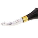 2.5mm Wooden Handle Edge Beveler Skiving Cutting Tool DIY Leather Craft Tool