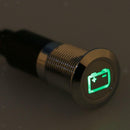 12mm Waterproof LED Battery Alternator Warning Light Lamp Dash Panel Green