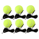 Set of 6 Rubber Tennis Training Balls on A Rope