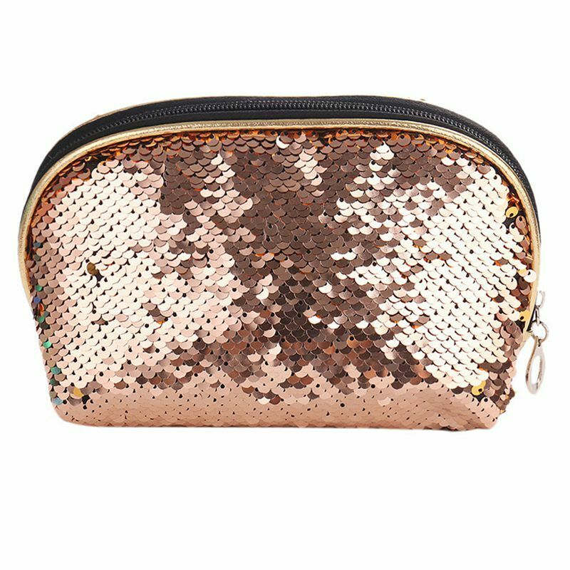 New Fashion Mermaid Sequin Pencil Case Cosmetic Makeup Coin Pouch Storage Z I7Y6