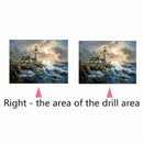 DIY 5D Diamond Art Painting Full Kits,Seaside Scenery,Crystal Rhinestone Em