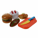 Plastic Cutting Birthday Party Cake Hamburg Slice Baby Kitchen Food Pretend