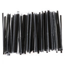 100pcs/set Black Plastic Cocktail Straws Celebration Drinks Party Supplies To_