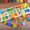 Wooden Numbers Counting Stacking Learning Mathematical Toys for Kids