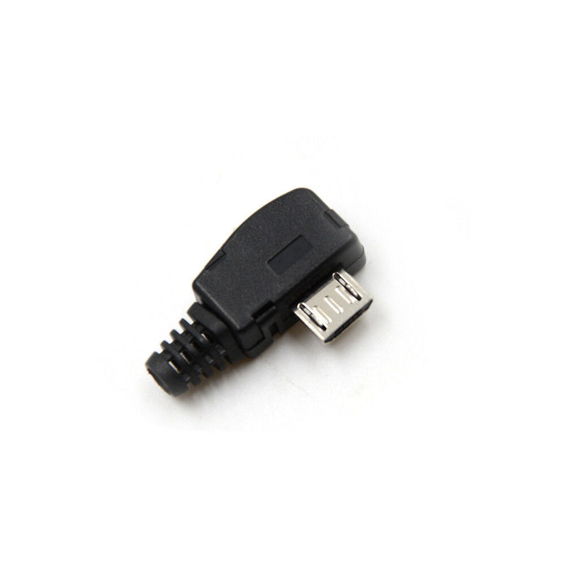 2Pcs Angle Micro USB 5 P Port Male Plug Socket Connector Best MO