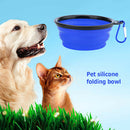 2pcs Portable Silicone Collapsible Bowl for Pet Cat Dog Food Water Feeding