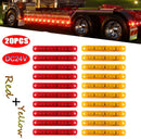 20x 3.8" Red/Amber 9LED Side Marker Light indicators Truck Trailer Bus Universal