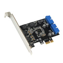 PCIe Dual Port 19pin USB Header Card Controller Support Low Profile Bracket