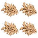 16pcs Natural Cutouts Wood Anthemy Shape DIY Craft Wooden Embellishments