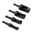 4Pcs Carbon Steel Wood Drill Bit Set,1/4 Hex Shank Woodworking Carbon Steel S1N2
