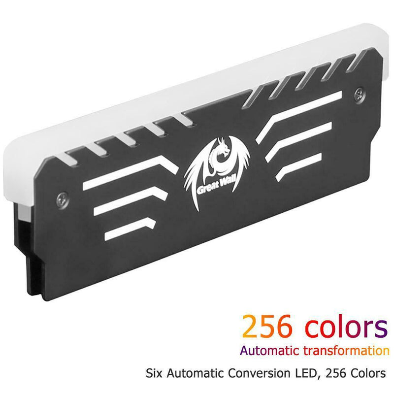 3 Pin RGB 256 Colors Auto Change Memory Heat Sink Cooler RAM Cooling Vest