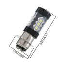 2PCS H6 6500K P15D Motorcycle Projector High LED Bulb Headlight Replacement
