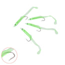 4Pcs Luminous Fishing Shrimp Lure Bait Plastic Shrimp Bait Squid Shrimp Lur-OZ