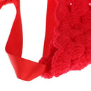 Baby Infant Red Cap Hat with Silk Stripe Crochet Knitting Costume Soft Ador