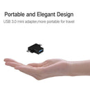 Multi-function USB OTG Adapter, 2 in 1 USB 3.1 Type C & Micro USB Male to USB