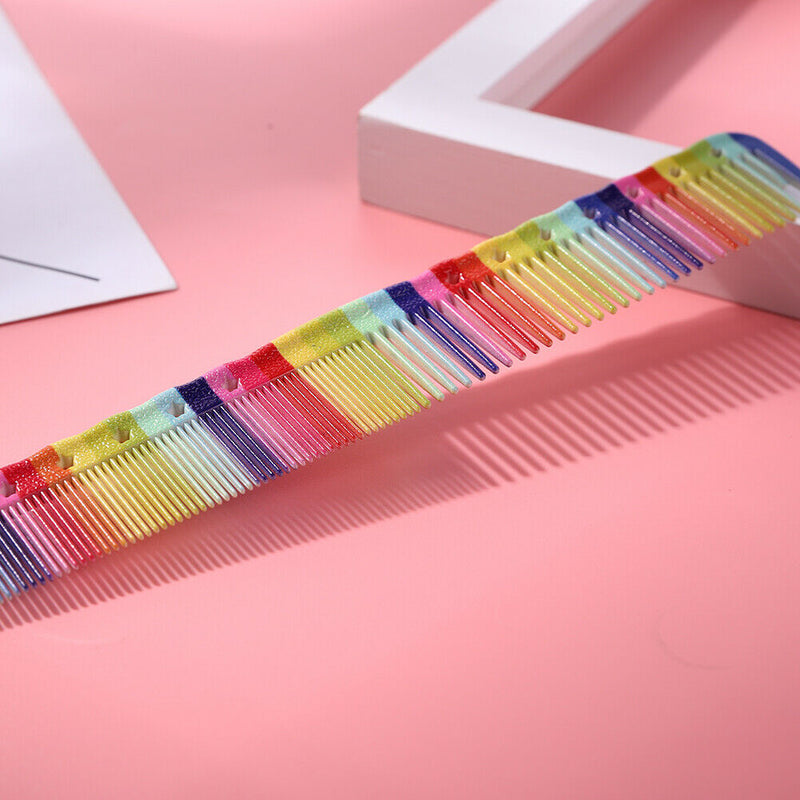 Haircut Comb Heat Resistant Colorful Rainbow Scale Measure Comb (TY-04)