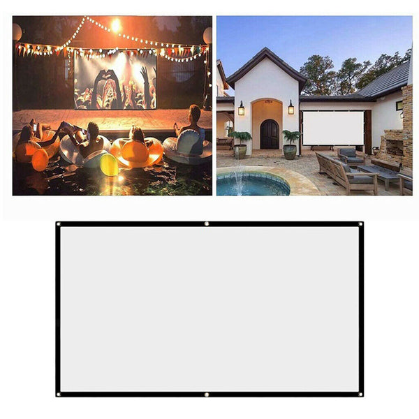 16:9 Projection Screen Home Cinema Video Projector Screens Outdoor 100inch