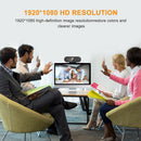1080P Full HD 30fps Webcam USB 2.0 Web Camera with Built-in Mic for PC TV