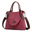 Women Large Totes Shopping Bag Handbag Shoulder Messenger Bags (Wine Red) SN9F