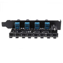 PC 8 Channels Fan Hub 4 Knob Cooling Fan Speed Controller for CPU Case HDD  K1P3