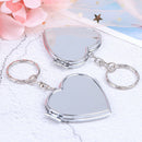 Nww Metal Folding Mirror Key Ring Keychain Portable Compact  Cosmetic
