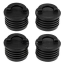4Pack Plastic Universal Boat Scupper Stopper Bungs Drain Holes Plugs Black