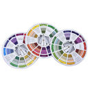 Professional Tattoo Nail Pigment 12 Color Wheel Paper Card Three-tier Desi_