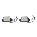 2Pcs 3 LED Rear Tail License Number Plate Light Lamp 12V Car Truck Trailer