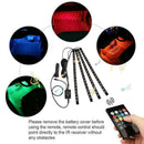 18LED Car Interior Atmosphere String Neon Strip Lights Voice Remote IR Cont N3J4