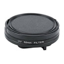 1 set of 52MM UV filter for GOPRO HERO5 + lens cover + adapter ring, Black D9N8