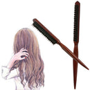 HOT Wood Handle Natural Boar Bristle Hair Brush Fluffy Comb Hairdressing Barber