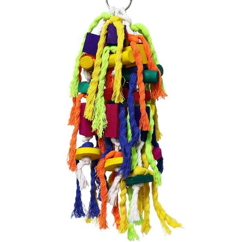 Large and Small Parrot Chewing Toys Parrot Cage Bite Toys Wooden Block Tear