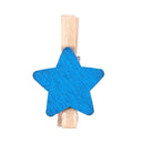 Card Photo Clothespin Pegs Star Crafts Mini Wooden Clip 50pcs Blue
