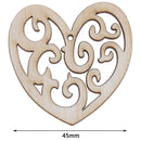 10PCS Heart Pattern Wooden Scrapbooking Craft Handmade DIY Accessory Decorati â„–[