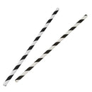 Paper Party Striped Straws Black/White I1I6