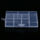 Fixable 6 Compartment Plastic Storage Box Jewelry Earring Case Holder