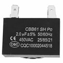 CBB61 2 uf 5% resistance 4 pin AC welding capacitor motor 450 V E2M5