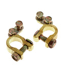 2Pcs 1.85"x1.65" Terminal Clamp Clip Brass ConnectorReplacement Auto Car Battery