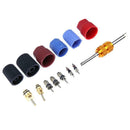 14pcs Automotive AC A/C System Cap Schrader Valve Core w/ Remover Tool Kit