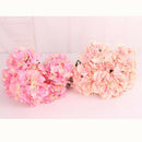 Flesh Pink Artificial Flowers Silk Hydrangea Home Office Garden Decoration