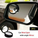 2x Car Blind Spot Mirrors Round Blindspot Rearview Parking Mirrors (Black)