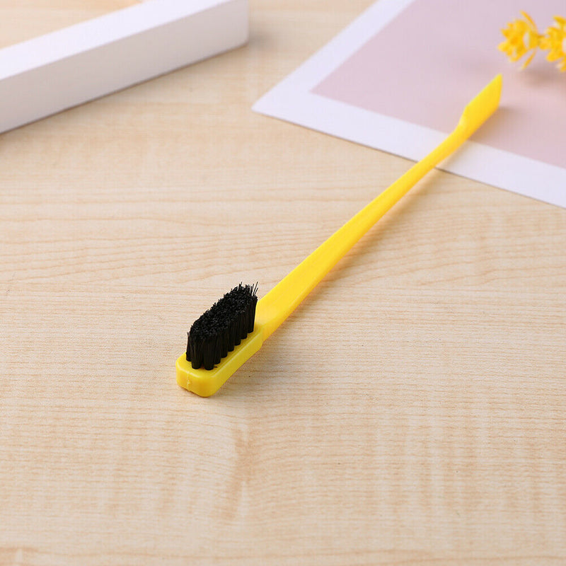 Beauty Double-sided Edge Control Hair Comb Eyebrow Brush Combs (Yellow)