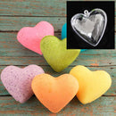 3Pcs 65/80/100mm DIY Clear Plastic Bath Bomb Mould Acrylic Mold Heart Shape New