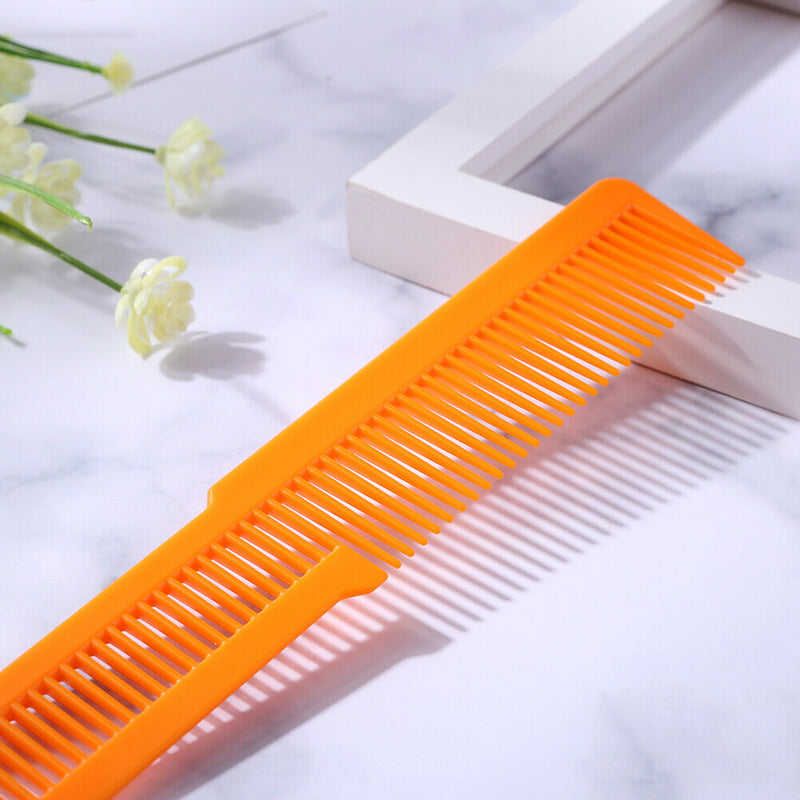 Hairdressing Carbon Anti-static Comb Wide Tooth Hair Clipper Comb (Orange)