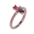 Engagement Ring For Women Unique Wedding Ring Art Deco Baguette Finger Ring